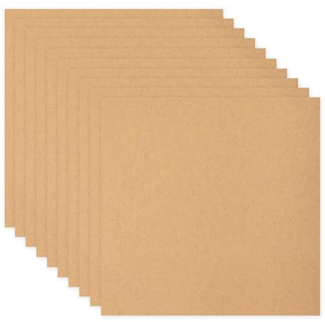 sourcing map Tablero de madera MDF para manualidades, tablero de fibra de densidad media de 1/12 pulgadas de grosor, madera sin terminar para proyectos de bricolaje, clases de arte, carpintería