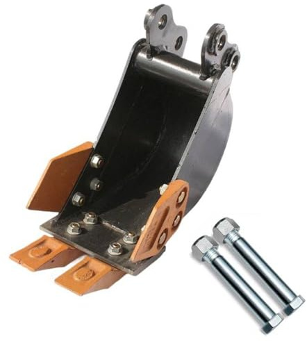 Fafeicy Mini Godet de Pelle, Dents en Acier allié de 200 Mm, Accessoire de Pelle Robuste pour les Applications de Petites Pelles jusqu'à 2 Tonnes