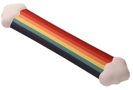 Musmatta Tangentbord Handledsstöd Memory Foam Silikon for stationär kontorsdator Laptop(Coffee)