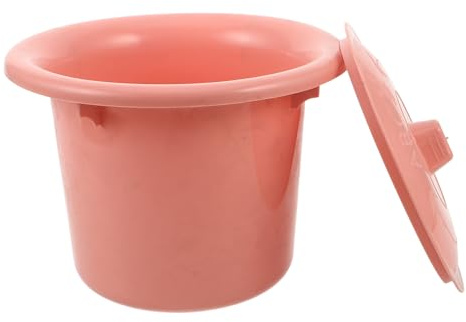 PENIKOKO Urinario Portátil de Plástico con Tapa Antifugas para Adultos, Escupidera de Urinario Rosa, Bacinilla de Noche Unisex para Camping y Cuidado Domiciliario, Orinal de