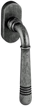 MS Beschläge Fensterbeschlag Antik Grau Fenstergriff Vintage-Look Zamak Vollmaterial Rasterolive 7x35mm Vierkant Griffolive