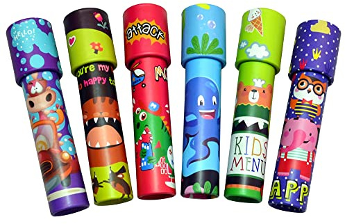 Kaleidoscope Toy 6-piece Pack Random Theme - Kaleidoscope for Kids Party Bag Gift Stocking Filler