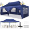 COBIZI Pavillon 3x6 Faltpavillon Wasserdicht Stabil mit 6 Seitenteilen Kegelförmig Partyzelt 3 Höhenverstellbar UV-Schutz Tragetasche Zelthering, Seile für Garten, Hochzeiten, Markt, Freien Event