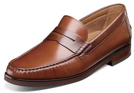 Florsheim Brisbane Flex Moc Toe Penny Loafer, Mocassino Uomo, Cognac Multi, 43 EU