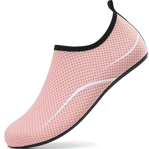 sportvibe Water Shoes Beach Shoes Lightweight Swim Quick Dry Aqua Breathable Barefoot for Women Men Surfing Running Driving Pool Sea Yoga (Pink,6.5 UK/40 EU)