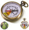 Vintage Taschenuhr Metall Kompass Outdoor Messing Kompass Kinder Tragbarer Wandern Wasserdichter Taschenkompass aus Messing Navigationstools Wasserdicht Kompas für Outdoor, Camping,Wandern