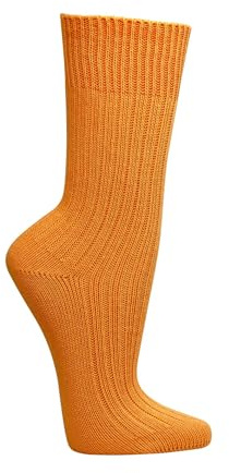 Chaussettes (3 paires) 100% coton biologique | Certifiées GOTS | Sans substances nocives orange 43-46