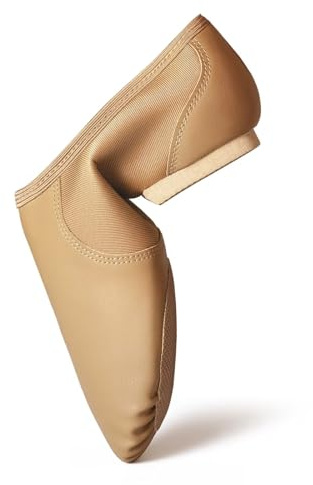 Asyusyu Tan Jazz Shoes Spilt Sole Dance Shoes for Women Adult Girls Kids-6 UK