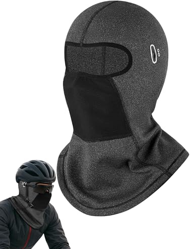 MELLIEX Balaclava vinter för män och kvinnor, stormmask vindtät balaclava varm andningsaktiv mask med glasögonhål skidmask för motorcykel, cykel, skidåkning, utomhussporter, GRÅ, one size