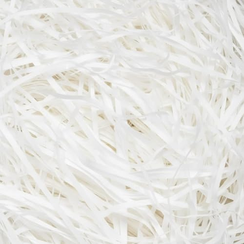 NEWMIAO 684g White Shredded Tissue Paper - White Packaging Filler, Soft Hamper Filling & Gift Box Stuffing for Decoration, Christmas, Wedding