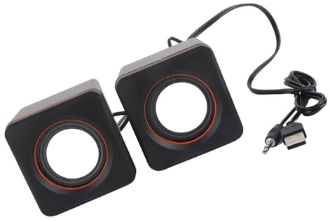 GOWENIC Mini USB-Högtalare för Stationär Dator Bärbar Dator, 3,5 Mm-jack Datorhögtalare med Dubbelt Stereoljud, Plug and Play Trådad Högtalare för Kontorshem (Binaural)