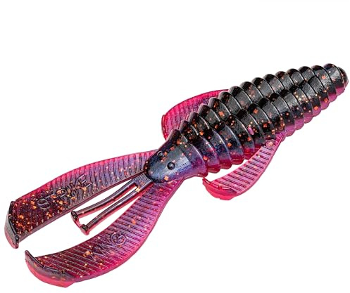 Strike King Rage Bug Fishing Lure, Soft Plastic Craw, Tequila Sunrise Orange Flake, 4-Inches, 7-Pack