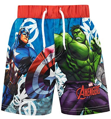 Marvel Pantaloncini da Bagno | Costume Nuoto Ragazzo Iron Man E Hulk | Costume Bagno E Boxer Mare Bambino | 4-5 Anni
