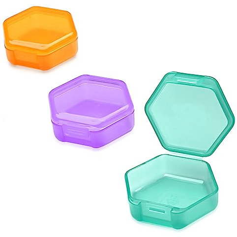 3 Pezzi Portapillole Piccolo, Portatile e Tascabile per Farmaci e Vitaminici (Arancione, Ciano e Viola)