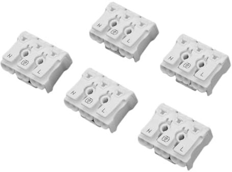 Uadme Borne de Raccordement 3 Broches, 5 Pièces Câble de Connecteur de Câblage, Connecteurs Pince de Lumière, pour Connexion de Fil de Lumières de Bande LED