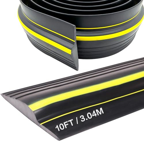 Joint de seuil de porte de garage 3M, Joint de Seuil Universelle, Seuil d'étanchéité en caoutchouc pour les bas de porte basulante ou standard | Barrière anti-inondation et isolation thermique