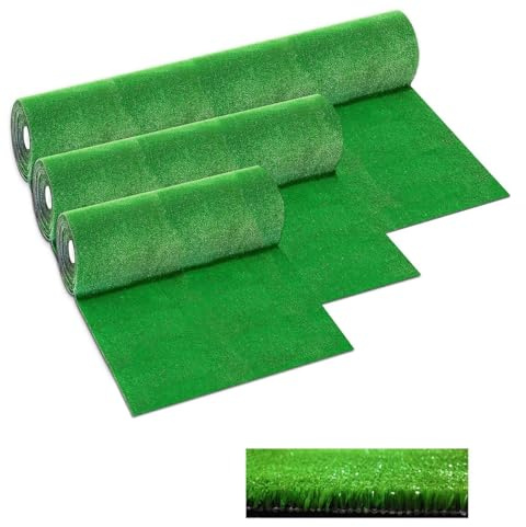 Erba Sintetica 7mm Drenante In 50 Misure Prato Verde Sintetico Artificiale Tagliabile Rotolo 1x15 Mt