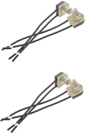 Uonlytech 4pezzi Interruttore Rotativo Due Fili Per Lampade Da Tavolo Da Comando Gradi Per Luce Accessorio Durevole Compatibile Con Diverse