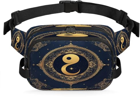 Riñonera multifunción con diseño de Tai Chi Art para viajes, deportes, correr, riñonera, bolsa de cinturón para mujeres, hombres, niños y niñas, color, XL, Organizador de bolsas