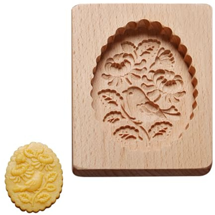 Cortadores de galletas de madera, molde de sello tallado para galletas, fácil de desmoldar, sello para galletas DIY, Halloween, Navidad, fiestas