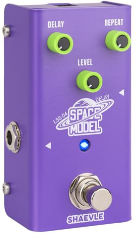 SHAEVLE Pedale Delay Dumble-Style – Delay da 500 ms, True Bypass, Circuito completamente analogico, Design compatto SPACE MODEL (Delay)