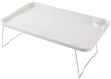 Sängbricka bärbar multifunktionell laptop bord för lärande och arbete, fällbart bord med mugghållare, ergonomisk, utrymmesbesparande, för hemmet