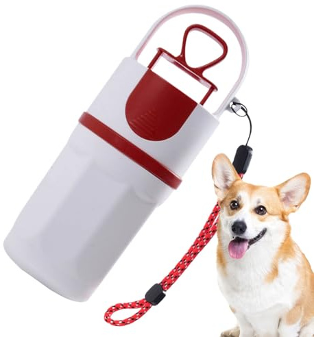 Recogedor portátil para excrementos de perro, 8.27 pulgadas, sin contacto con dispensador de bolsas, soporte, material de polipropileno, pala para excrementos de perros, viajes, camping, herramienta
