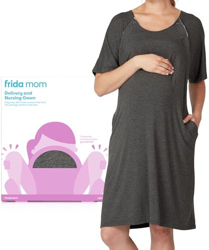 FridaBaby Liefer- und Stillkleid | Easy-Snap, Tagless, Haut-zu-Haut-Zugang für die Pflege und vollständige Abdeckung im Rücken