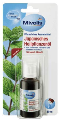 Mivolis Japanisches Heilpflanzenöl - Japanisches Heilöl - Zum Einnehmen, Inhalieren und Einreiben in die Haut 30 ml