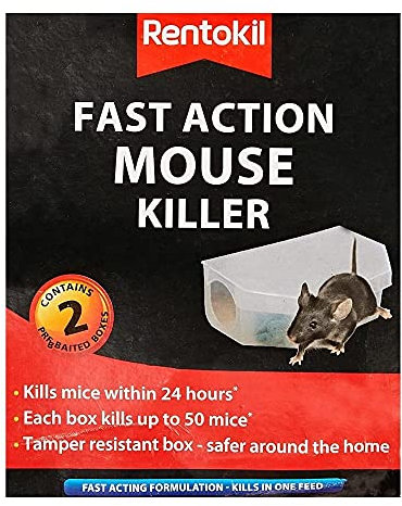 Rentokil Fast Action Mouse Killer single box containing 2 units, Multi-Color