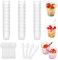 Bicchierini Finger Food, 50 Pezzi Ciotoline Monoporzione, 55 ml Finger Food, Riutilizzabile Bicchierini Monoporzione Dolci, Monoporzione per Dolci Perfetto per Compleanni Matrimoni Picnic Feste
