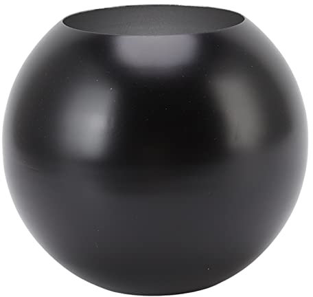 Runde Vase, Serlium Nordischer Stil Moderne Edelstahl Blumenvase, Tulpenvase Für Ornament, Wohnzimmer, Bürotisch Badezimmer(Schwarz)