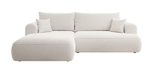 Selsey Sofa Ecksofa Eckcouch Schlafsofa Couch Mit Stauraum Schlaffunktion Pflegeleicht Polyurethanschaum L Form Rechts OVO Creme Boucle Abriamo