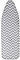 NiCoLa 138x40cm Ironing Board Cover 100% Cotton, Ironing Board Cover with Thick Felt, Ironing-Resistant and Stain-Resistant Adjustable Ironing Board Cover (White-Gray-1)