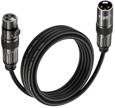 FORE Mikrofonkabel XLR Stecker auf XLR Busche Kabel 2m 1-Stück