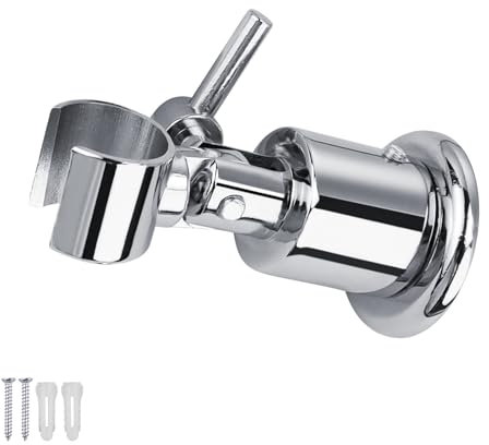 KINHARD Supporto Doccia con Viti, Supporto Doccia Regolabile, Supporto per Soffione Doccia in Metallo, Supporto Universale per Doccetta, Supporto Doccia a Parete