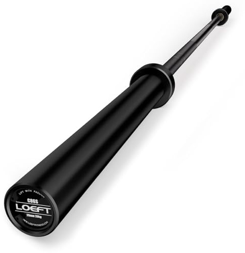 7ft Olympic Barbell, 20kg Barbell for Powerlifting and Weightlifting, 2000 lbs Weight Capacity 215K PSI Weight Bar Fit 2 Weights for Squat, Bench Press, Deadlift
