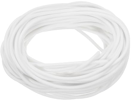 QUARKZMAN Nastro Sigillante Schiuma Silicone, Diametro 2mm (0.08) Lunghezza 8 Metri (26.25 Ft) Guarnizione Gomma Spugna Rotonda Corda Gomma Solida per Macchinari e Industrie, Bianco