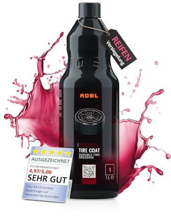 ADBL Tire Coat (1L) - Premium Reifendressing für intensiven Schutz und Pflege - Verleiht Reifen ein tiefschwarzes Finish - Hydrophob, schmutzabweisend und UV-beständig für langanhaltenden Look