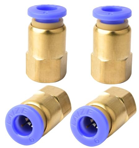 4 stycken 6 mm rördiameter x 1/8 tum PT-inre gänga rak skruvanslutning pneumatisk anslutning push in kontakt industriell kvalitet plug-in-anslutningar inline-pneumatiska anslutningsbeslag