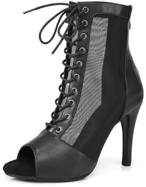 GYUBL Stivali da Ballo Donna Sera Sexy Sandali Salsa Tango Tacchi da Festa,Nero,40 EU