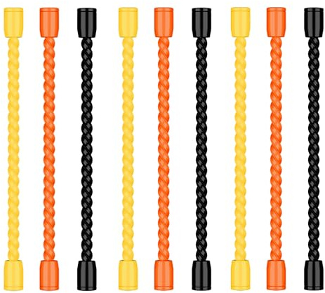 9 Pack 4-Inch Silicone Cable Ties - Reusable, Bendable Rubber Twist Ties to Organize & Bundle Cords, Wires (3 Colors)