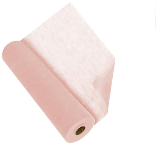 Tutamaz Fleece bordslöpare, i rosa rulle dekoration bordsband födelsedagsdekoration bord bordslöpare pappersrulle för bröllop festligheter dekoration alla hjärtans dag, 25 m x 30 cm