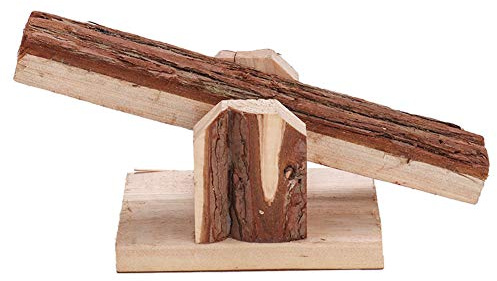 CFTGIW Balancín de Madera para Mascotas para Masticar Animales Pequeños, Balancín para Hámster de Guinea, Uso Fácil y el du Hamster, Juguete de para Hámster de Madera, para Mascotas, para