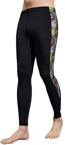 Genérico Pantalones de Traje de Baño Hombre Largos Piscina Color Bloque Ajustado Pantalones Largos Bañador Talla Grande Leggings de Natacion Deportivo Ropa de Baño para Surf Playa