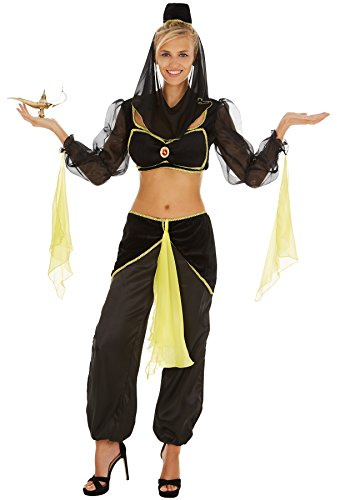 dressforfun Costume da Donna - Danzatrice del Ventre | Meravigliosa e Sexy Parte Superiore Alta con Pantaloni a Palloncino | Incl. Copricapo da Sogno con Velo (XL | No. 301003)