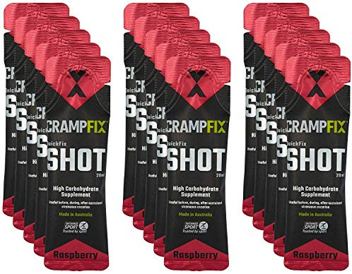 Crampfix QuickFix Shot Sachets - Fast & Effective Relief from Muscle Cramp (15 x 20ml Packets) (Raspberry)
