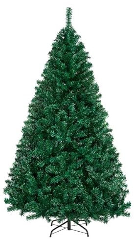 Yaheetech Albero di Natale 183 cm Artificiale Automatico Folto Realistico 1000 Rami Incernierati Supporto in Metallo Pieghevole Decorazioni per Casa Negozio