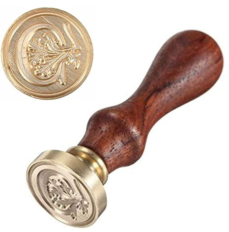 Anawakia sigillstämpel, vintagestil vax, sigillstämpel, sigill set AZ, dekorativt sigill, sigill med trähandtag, brev 26 bokstäver, gör-det-själv trä vax sigill, stämpel 1 styck (C)