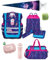 McNeill Schulranzen Mädchen 1. Klasse 10-TLG. Set Ergo Complete Lilly Unicorn mit Sporttasche Einhorn Schultüte 85cm und Regenschutz